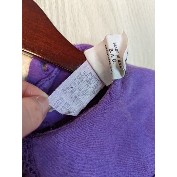 Vintage Kids cotton Purple Smocked Bubble Romper one piece Girls 24 Months - Picture 8 of 11